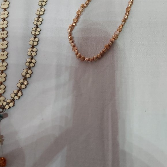 Dogwood, Amber, Turquoise, Pearl & Lapis Personal journey Manifestation Necklace - Picture 11 of 12